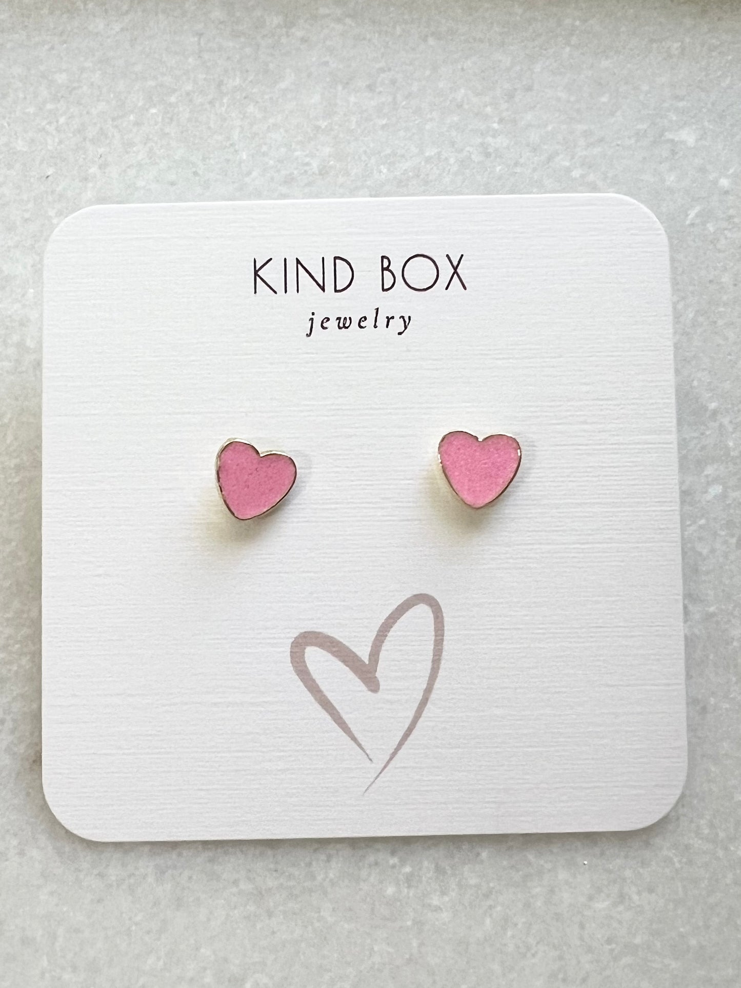 Earrings: Pink Heart - Girls