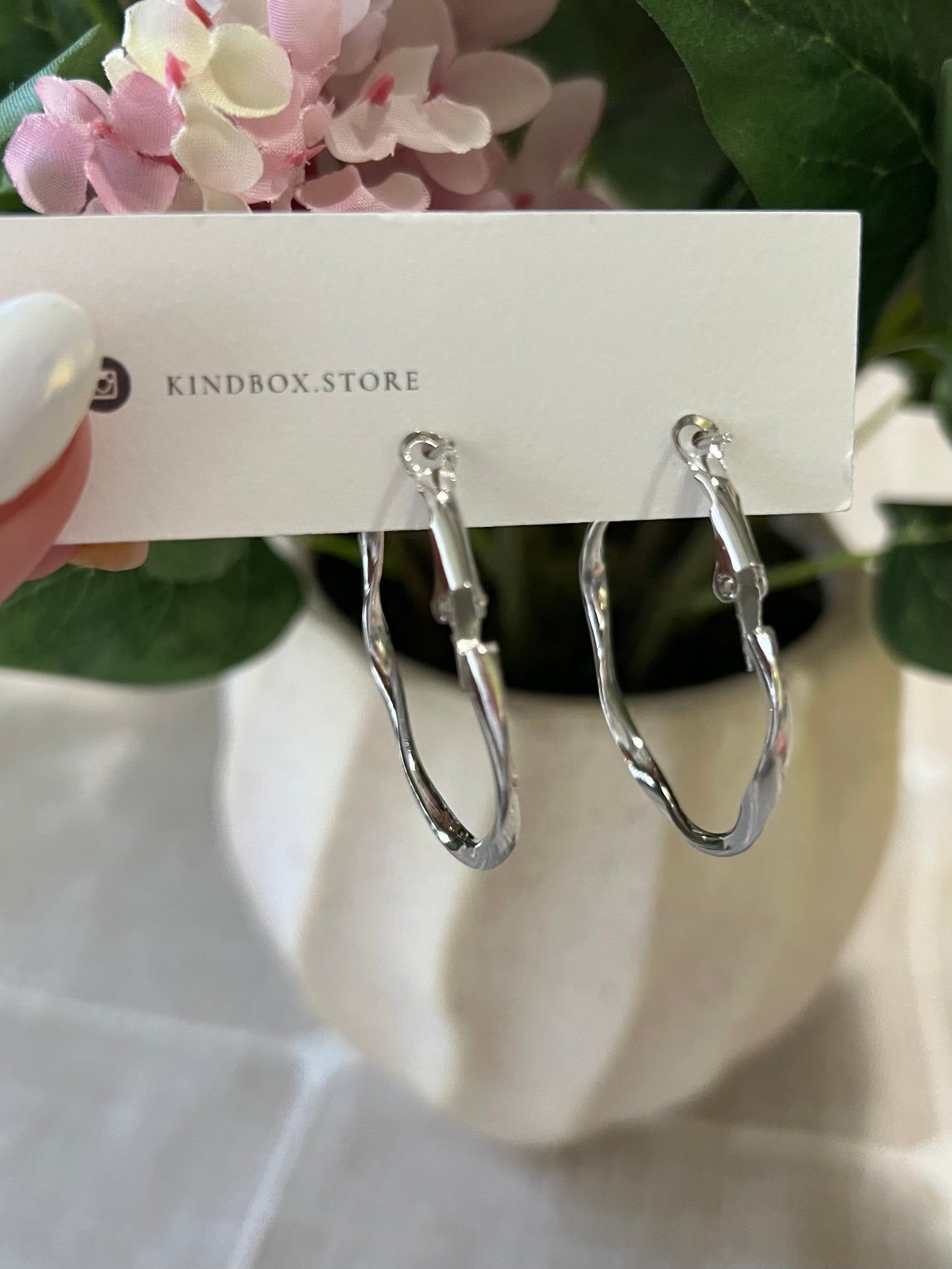Earrings: Silver Twirl Earrings