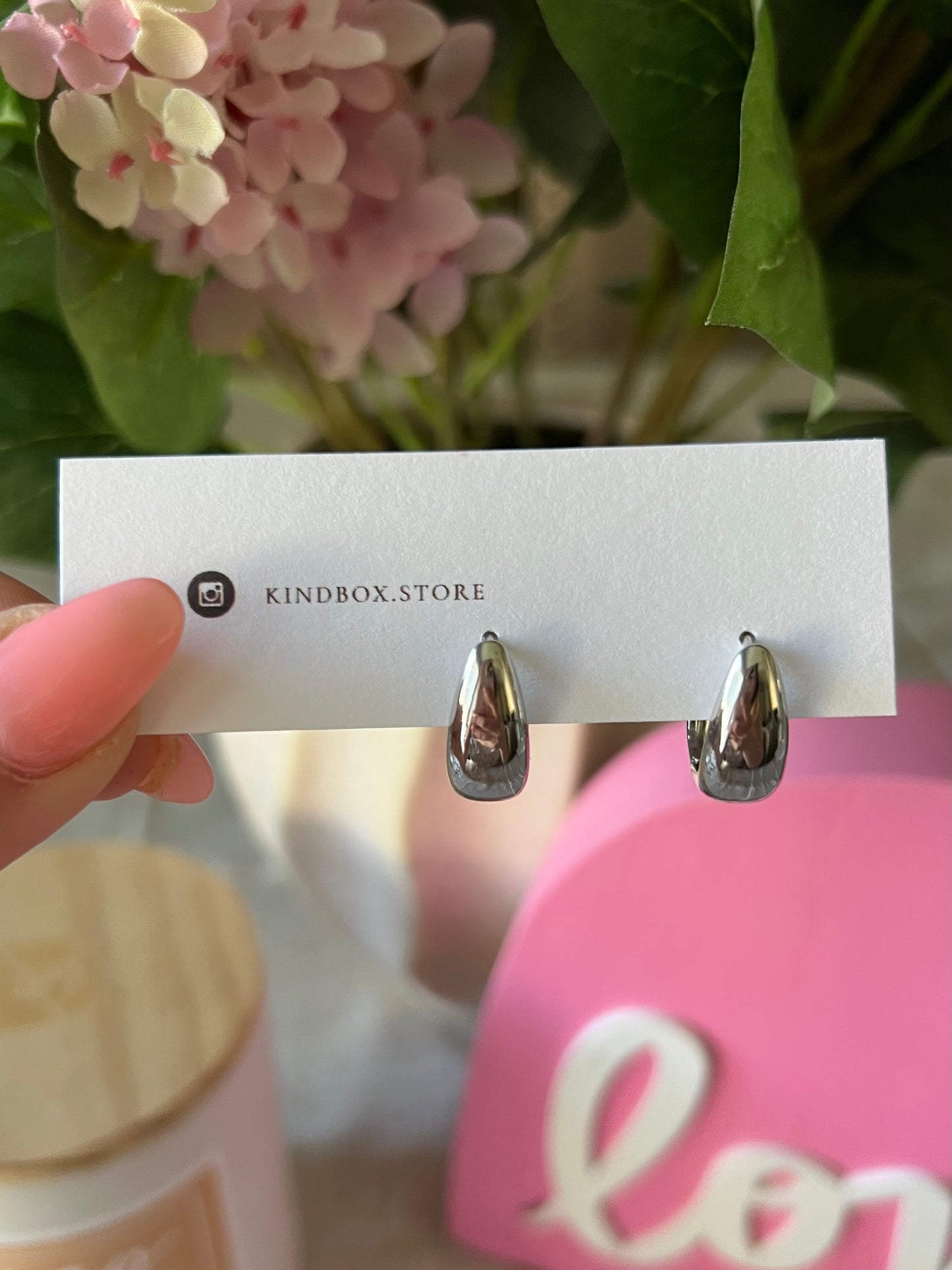 Earrings: Silver Plated Hoop Earrings