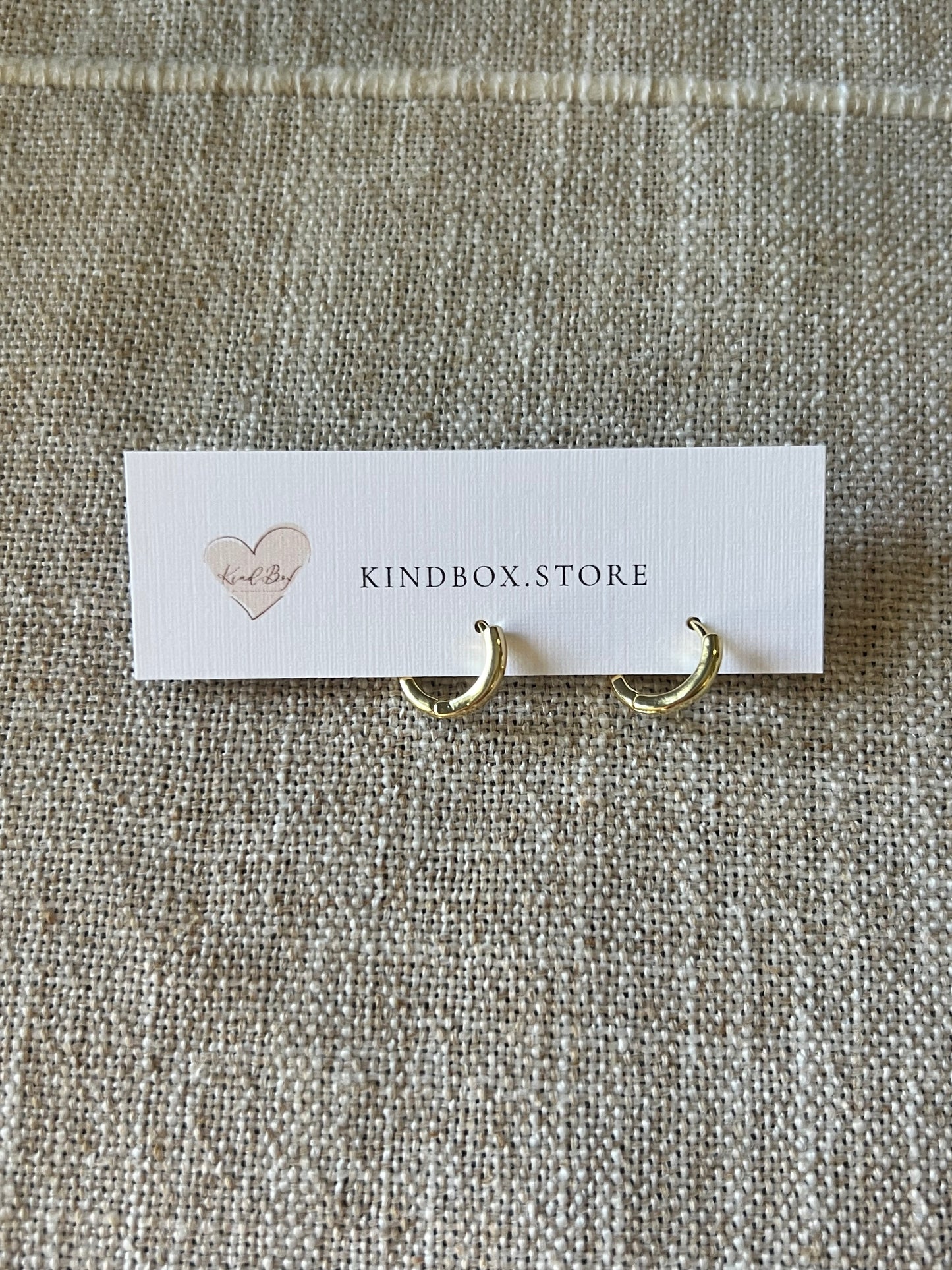 Earrings: Mini Gold Hoops - 14k Plated Gold