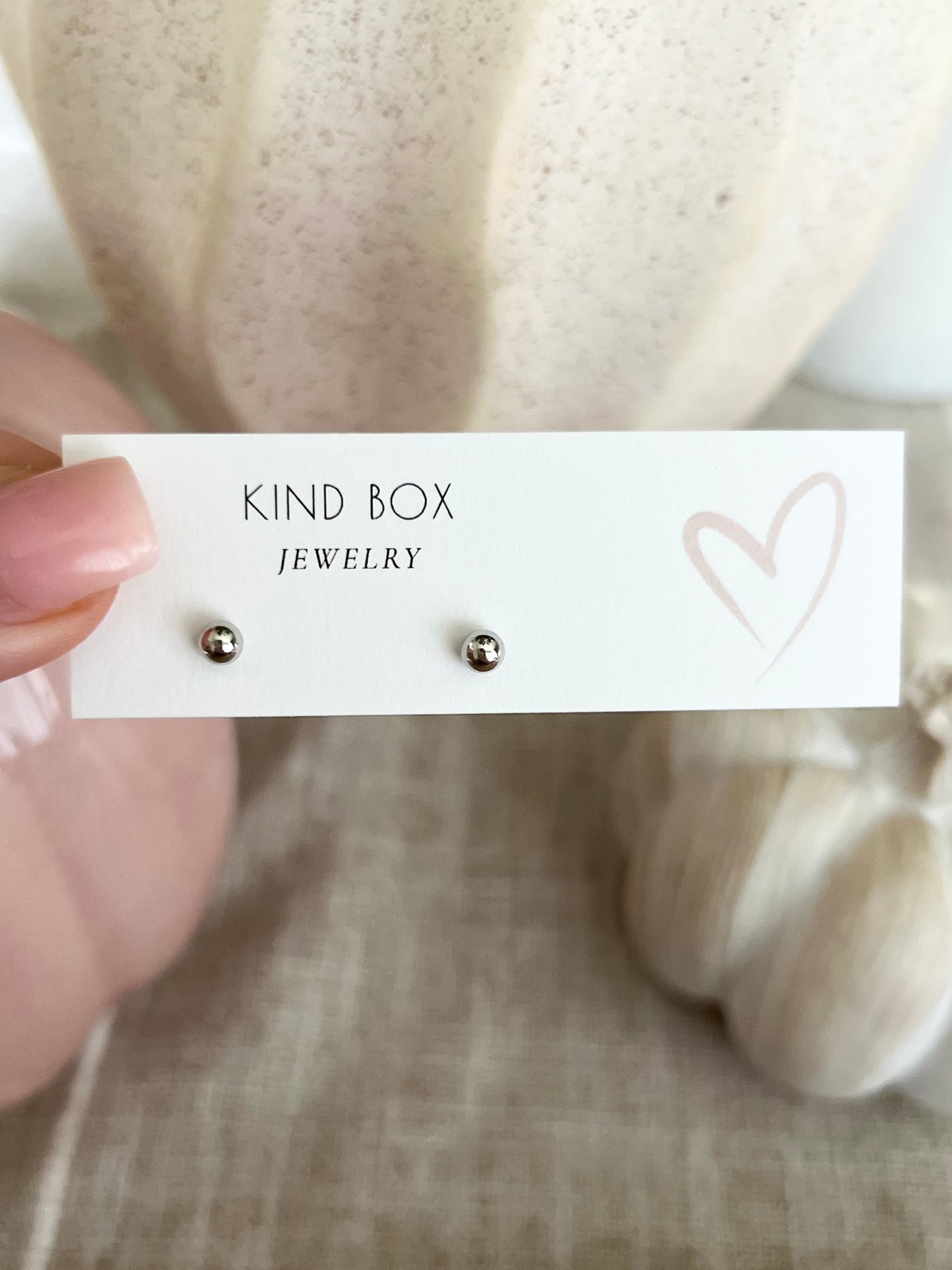 Earrings: pure silver studs