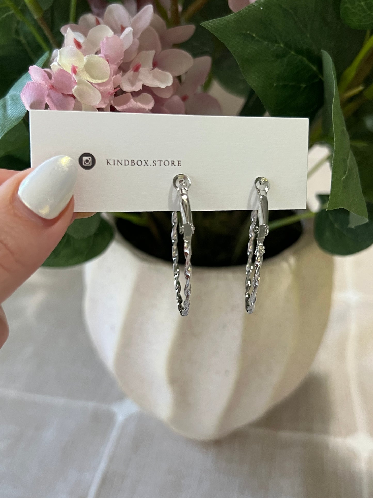 Earrings: Silver Hoops