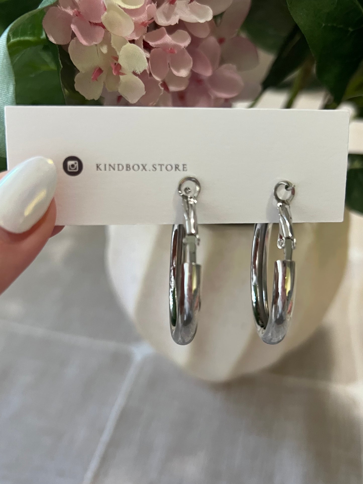 Earrings: Silver Small Chunky Hoops