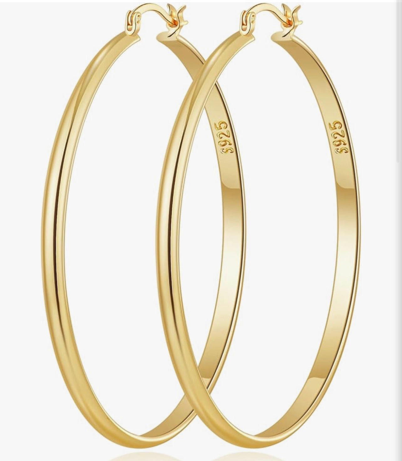 Fall Gold Hoop 50mm Earrings