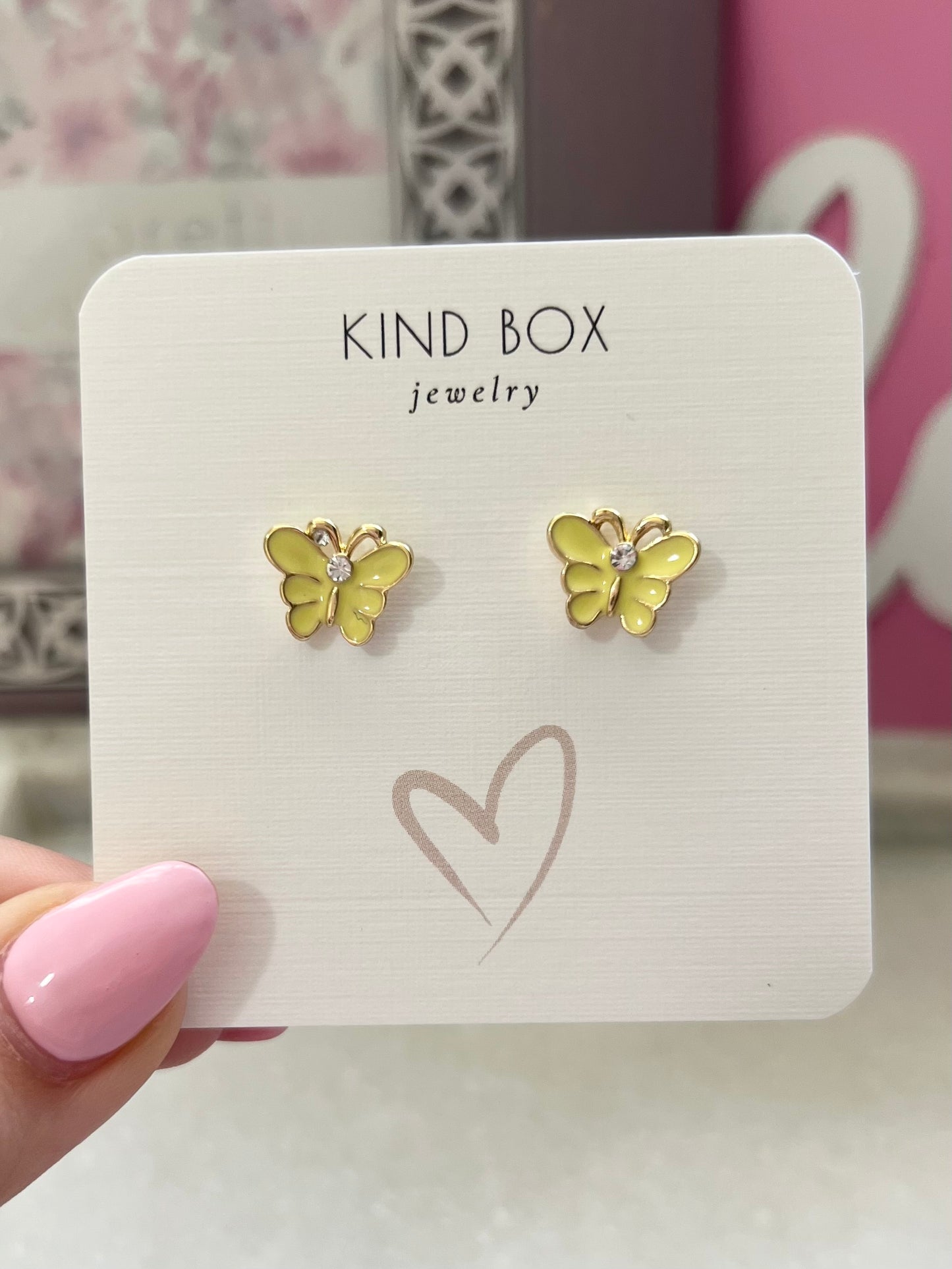 Earrings: Yellow Butterflies
