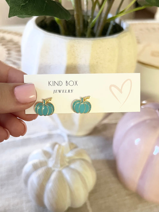 Earrings: pumpkin patch