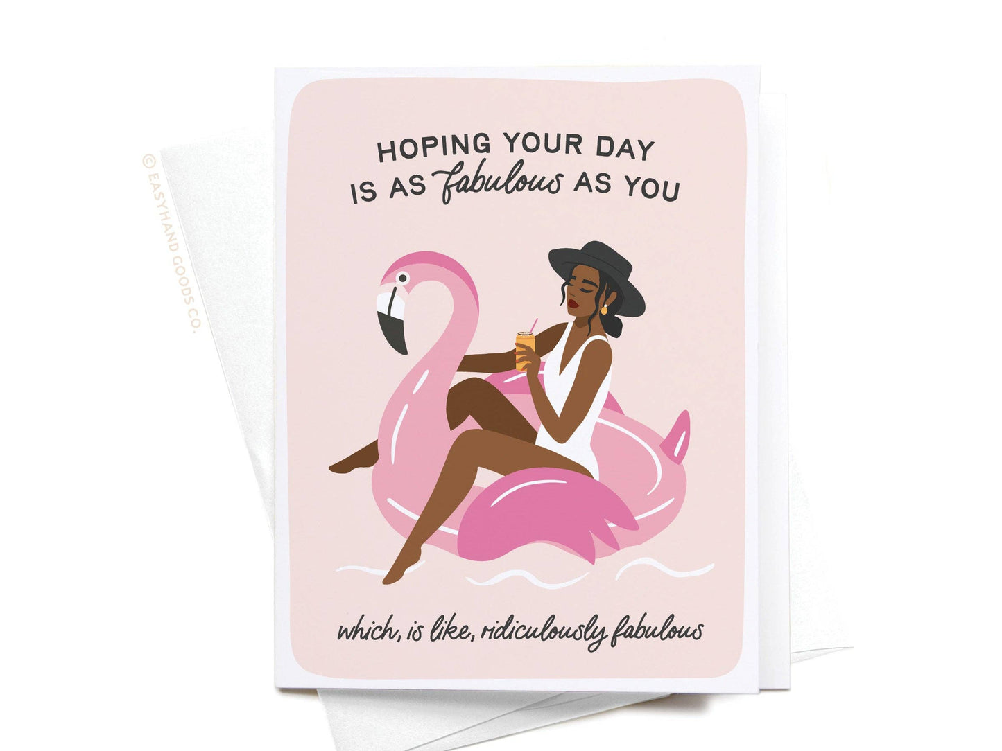 Card: Fabulous Flamingo Floatie Greeting Card