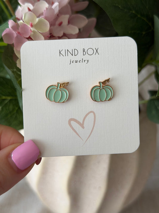 Fall Pumpkin Patch Stud Earrings