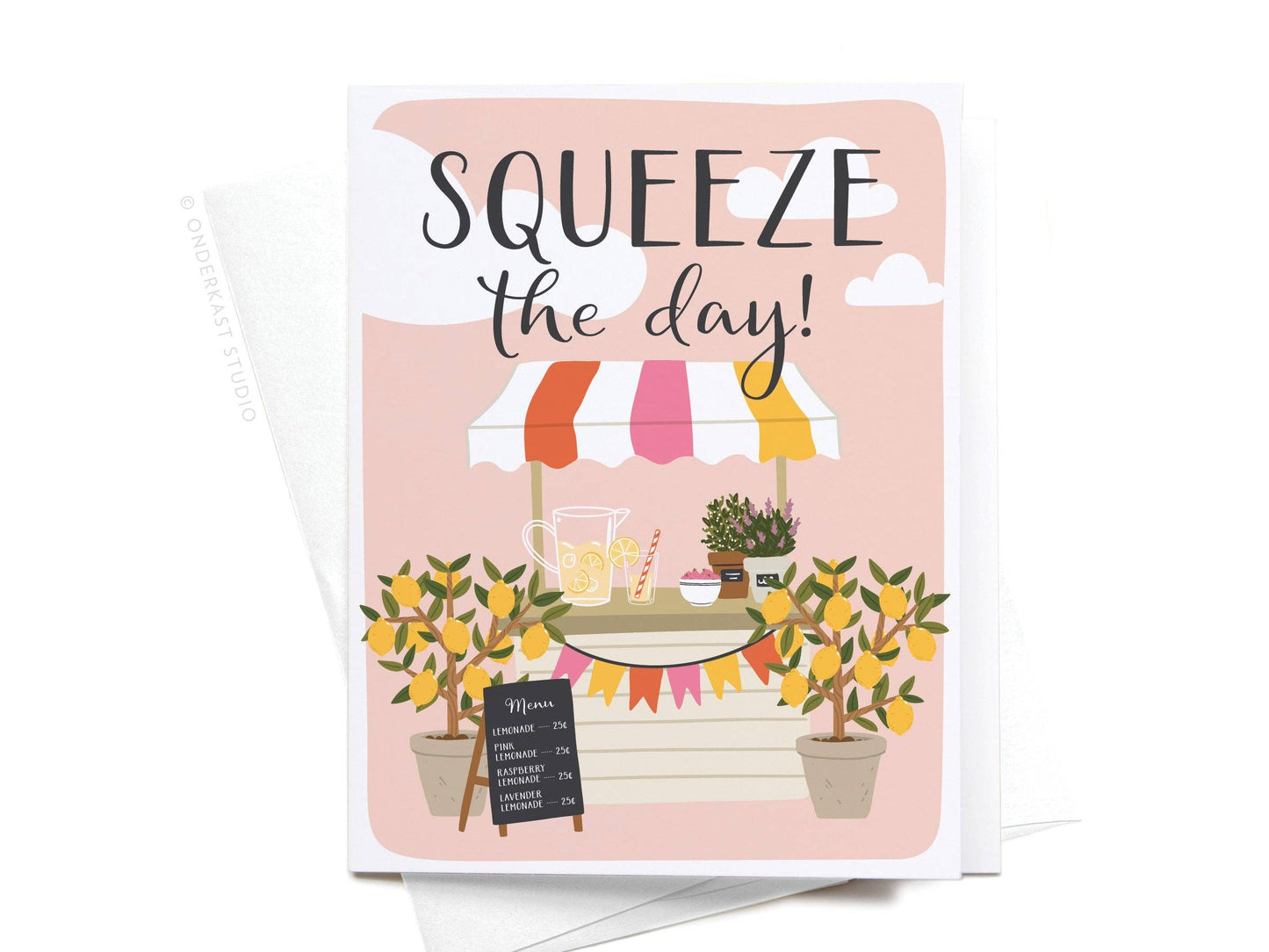 Card: Squeeze the Day Lemonade Stand Greeting Card