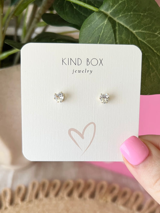 Earrings: Diamond Hearts - 14k gold plated