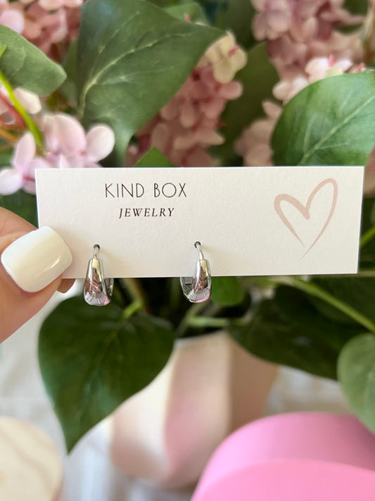 Earrings: Silver Plated Hoops