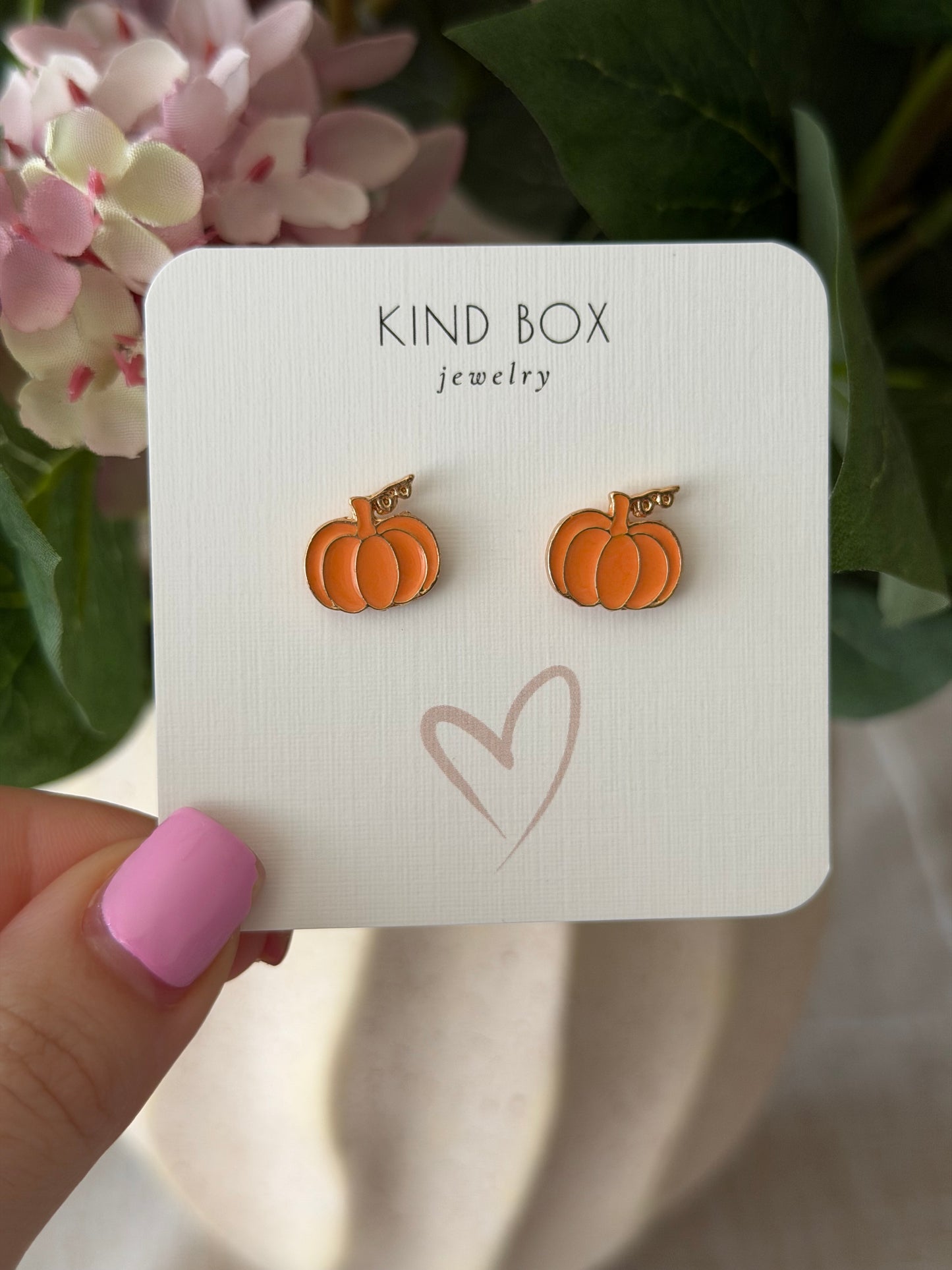 Fall Pumpkin Patch Stud Earrings