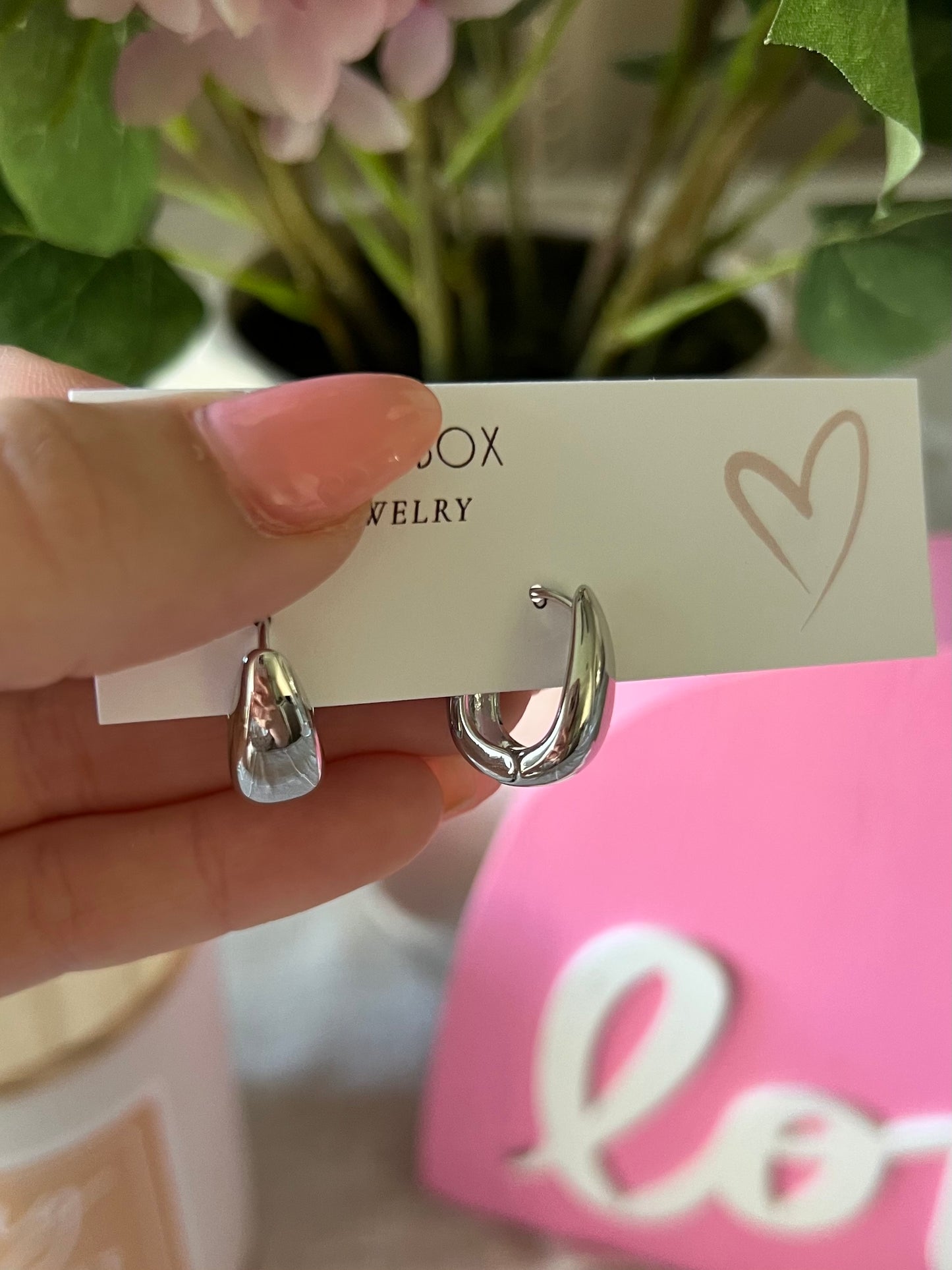 Earrings: Silver Plated Hoop Earrings