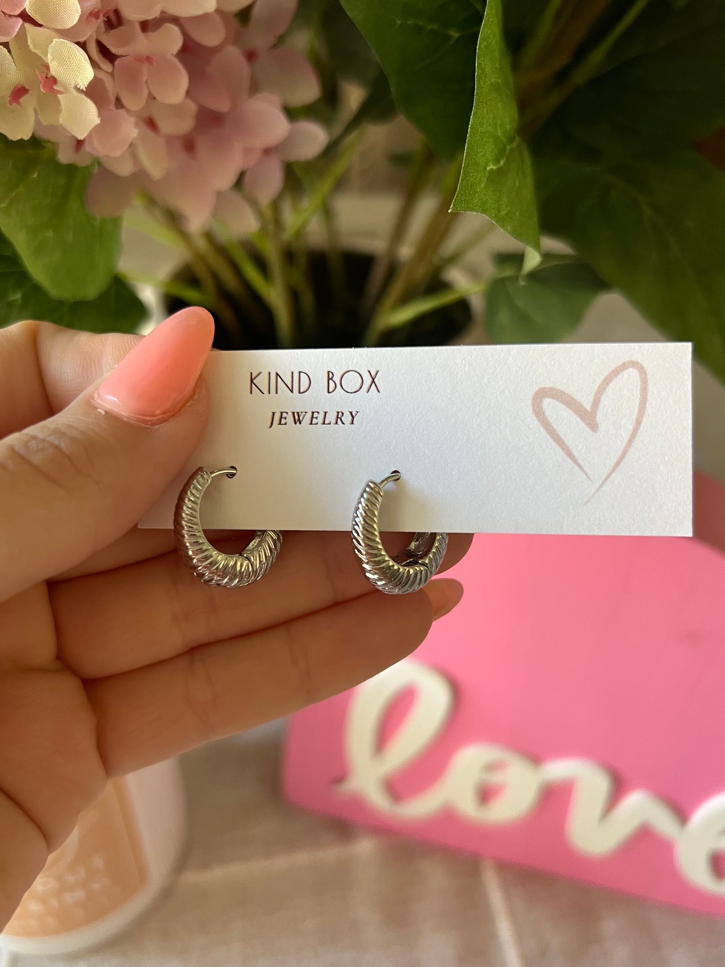 Earrings: Silver Plated Hoop Earrings