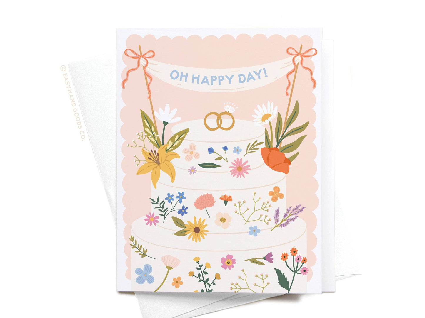 Card: Oh Happy Day Floral Cake Greeting Card