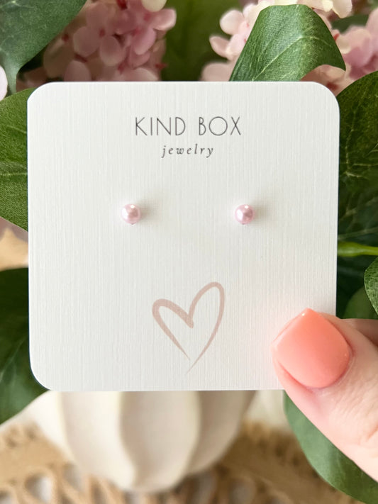 Earrings: Pink Pearls (twist back)