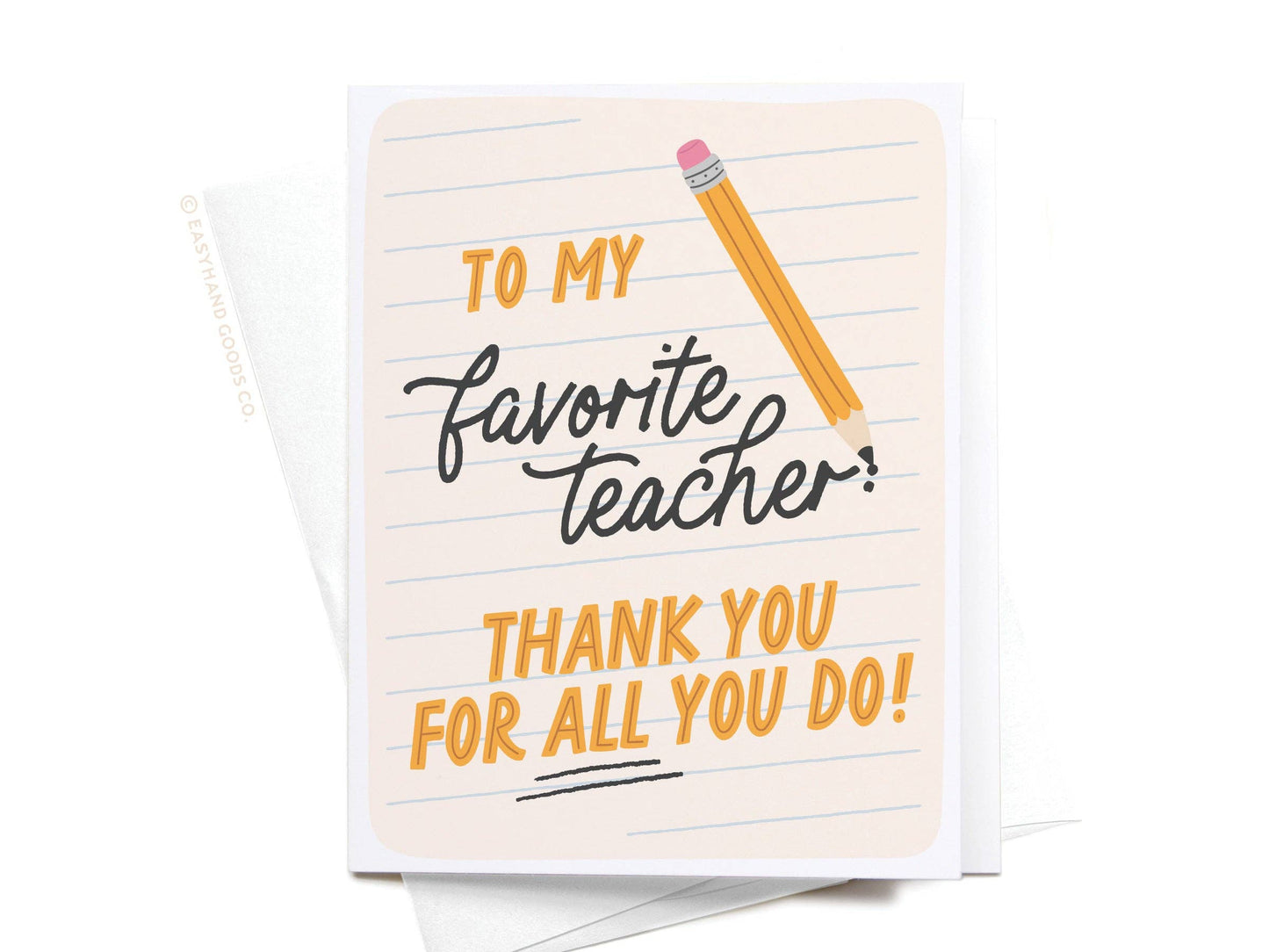 Card: To My Favorite Teacher Greeting Card