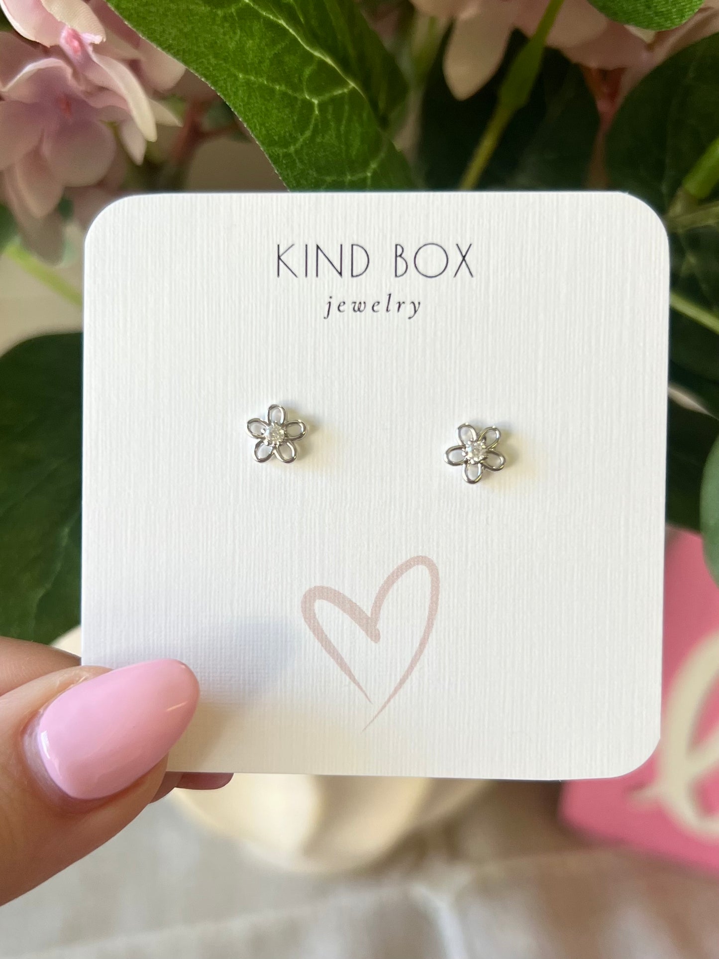 Earrings: Silver Daisy Diamonds