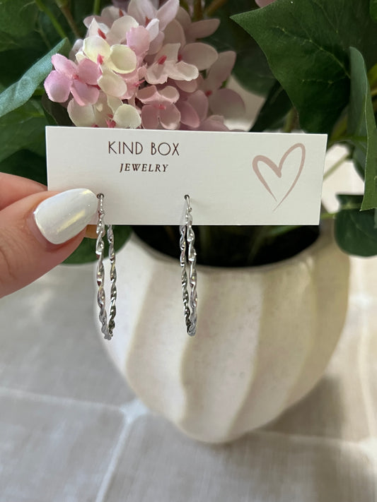 Earrings: Silver Hoops