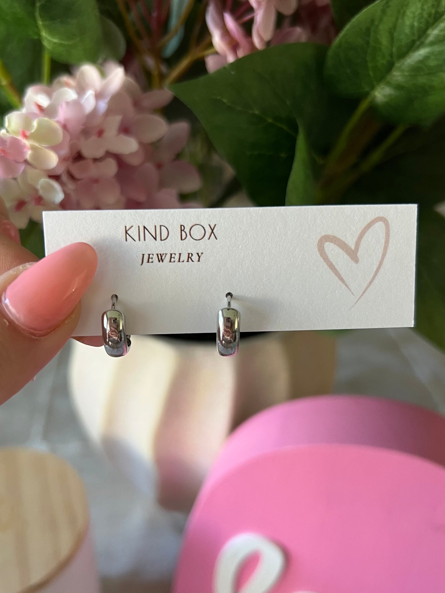 Earrings: Silver Plated Huggie Hoops