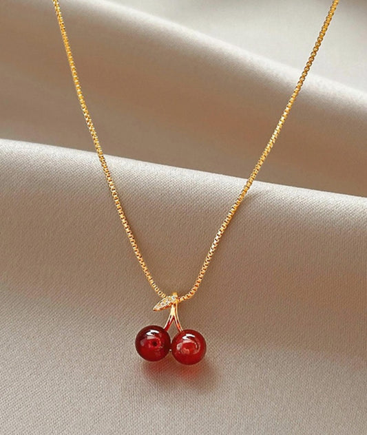 Necklace: Cherries Gold