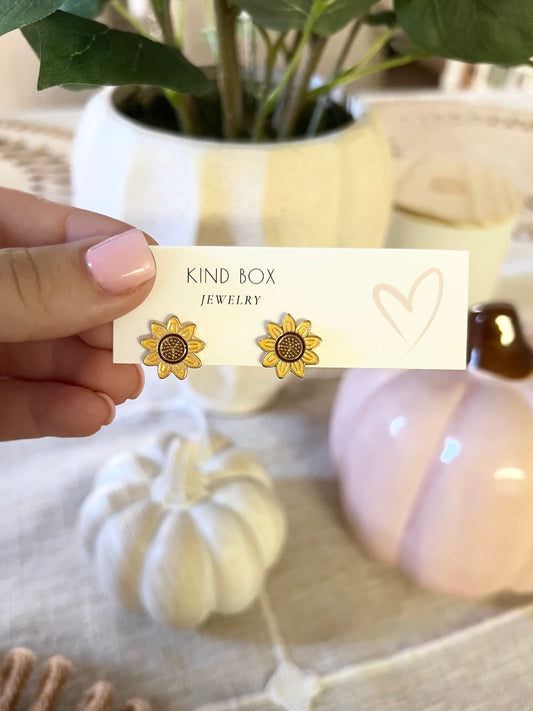 Earrings: sunflower days