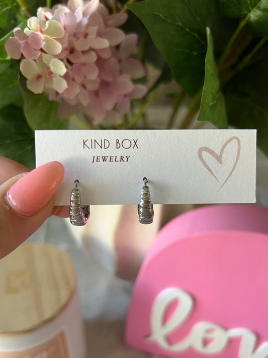 Earrings: Silver Plated Hoop Earrings