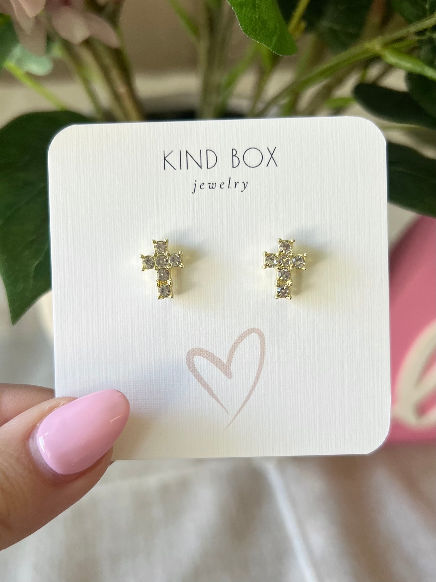 Earrings: Diamond Cross