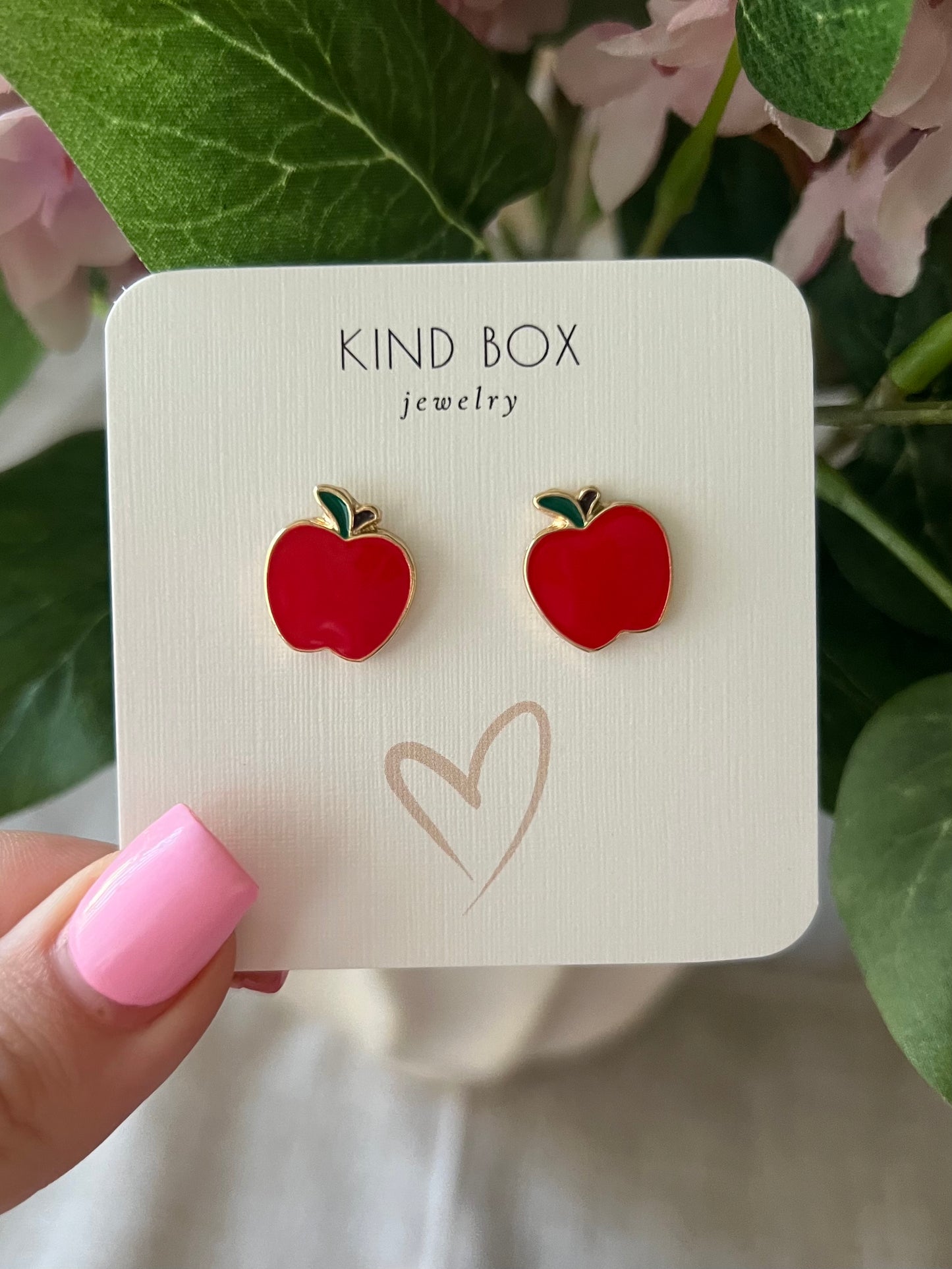Teach Apple Stud Earrings