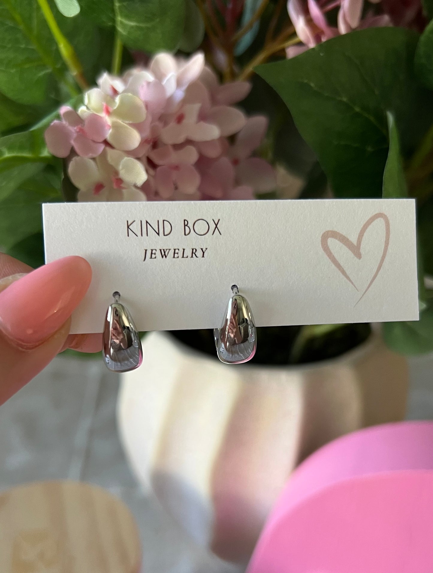 Earrings: Silver Plated Hoop Earrings