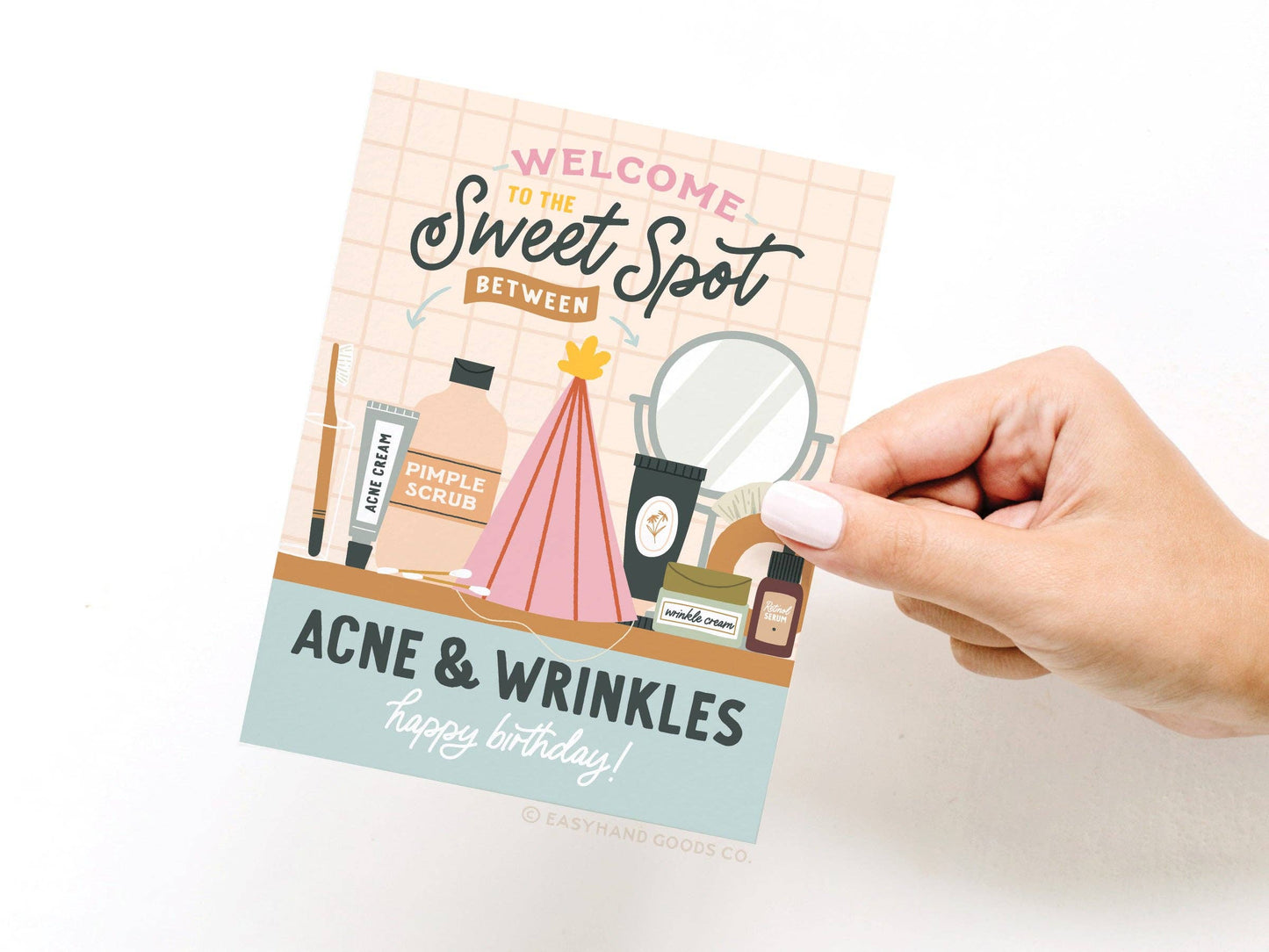 Card: Sweet Spot Between Acne & Wrinkles Greeting Card