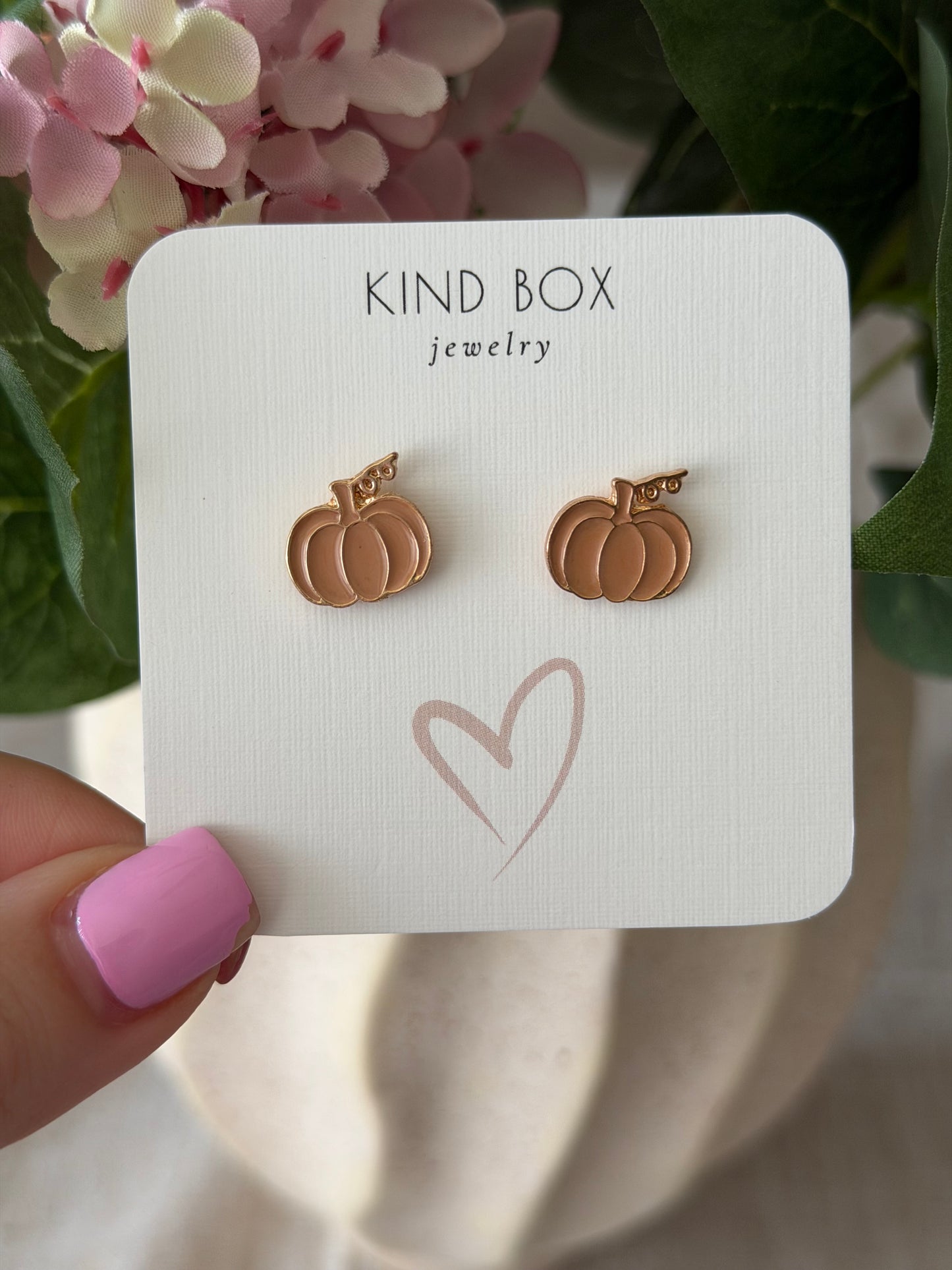 Fall Pumpkin Patch Stud Earrings