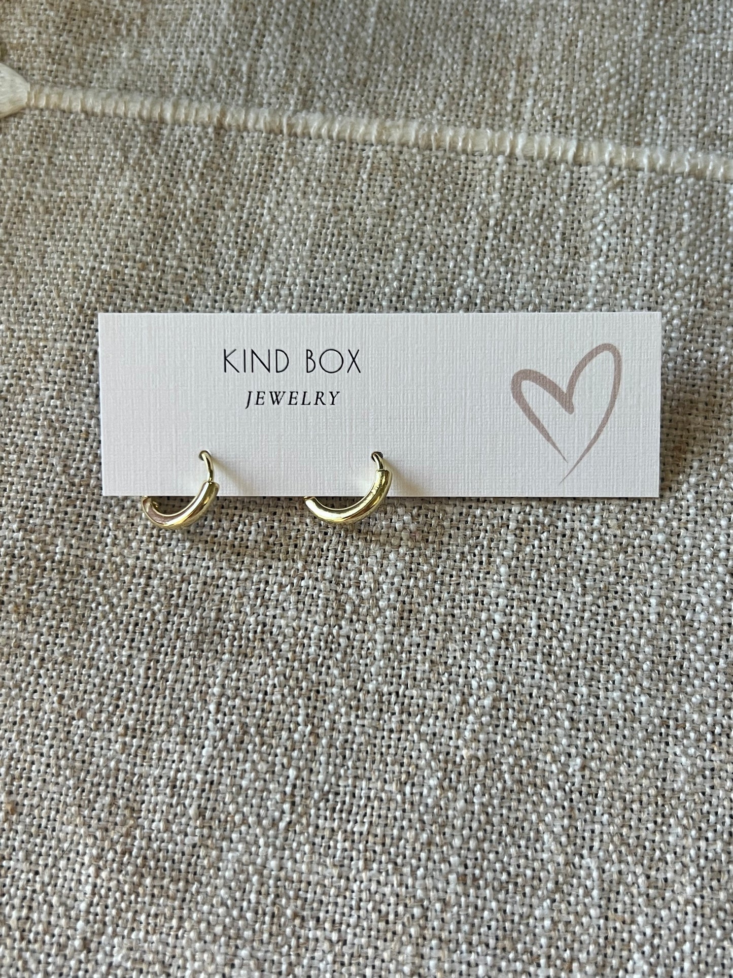 Earrings: Mini Gold Hoops - 14k Plated Gold
