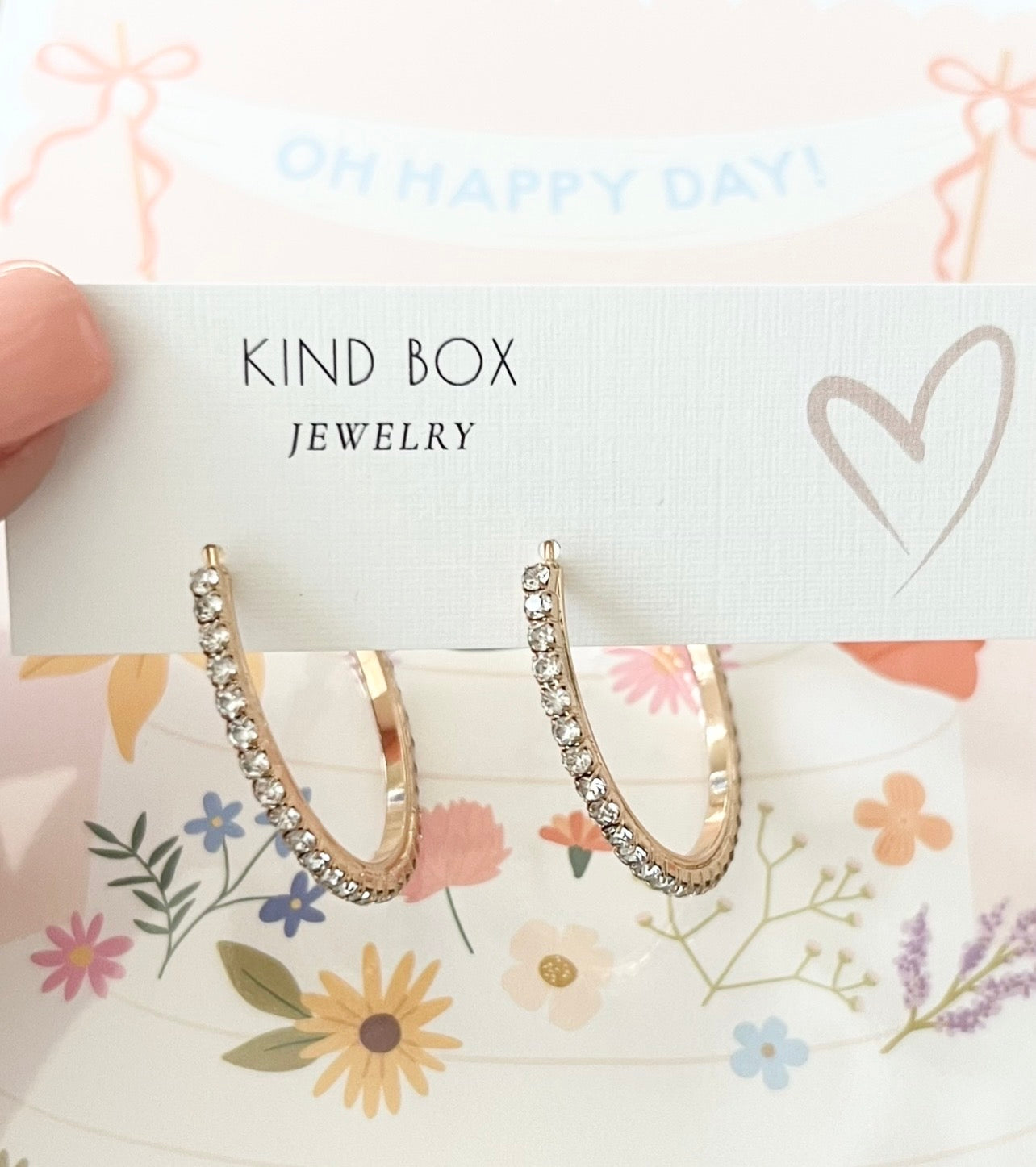 Earrings: 30mm Diamond Gold Hoops (14k Gold Plated)