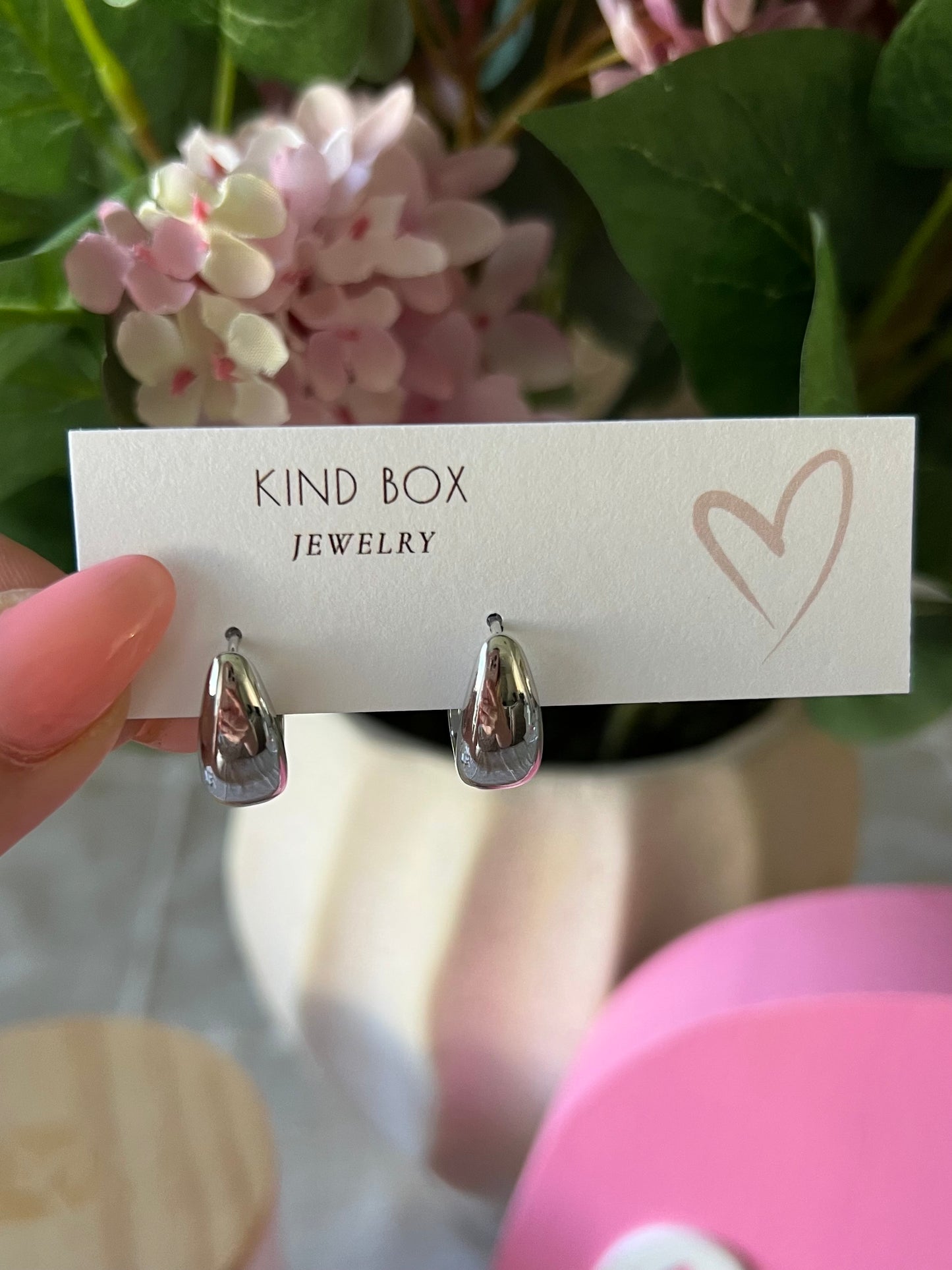 Earrings: Silver Plated Hoop Earrings