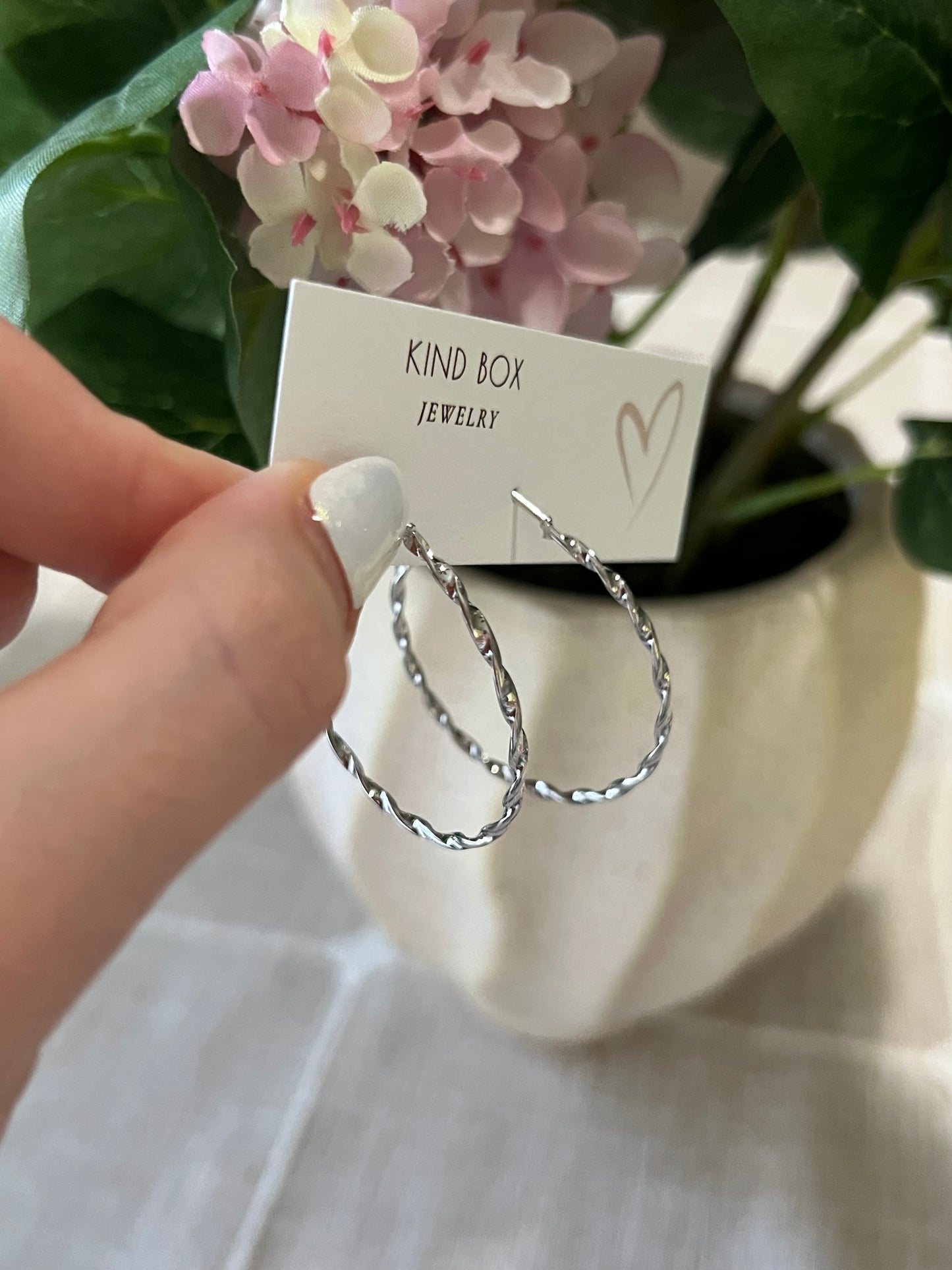 Earrings: Silver Hoops