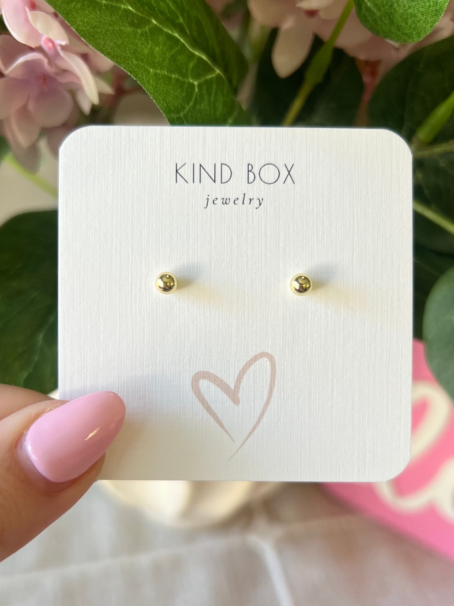 Earrings: 14K Plated Gold Stud