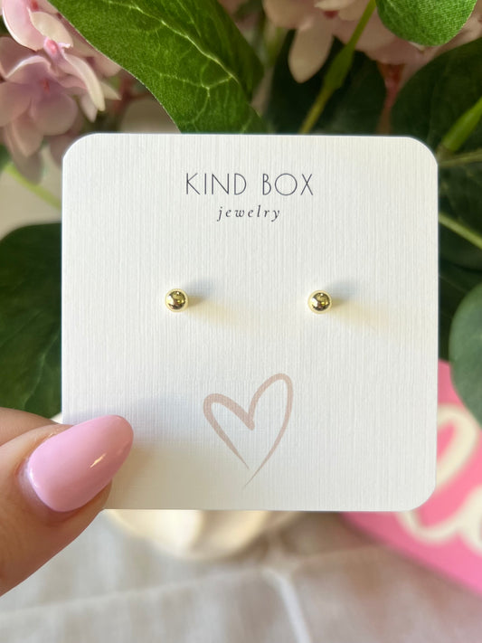 Earrings: 14K Plated Gold Stud