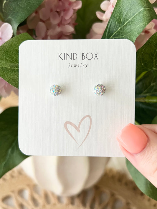 Earrings: Disco Ball Diamonds (twist back)