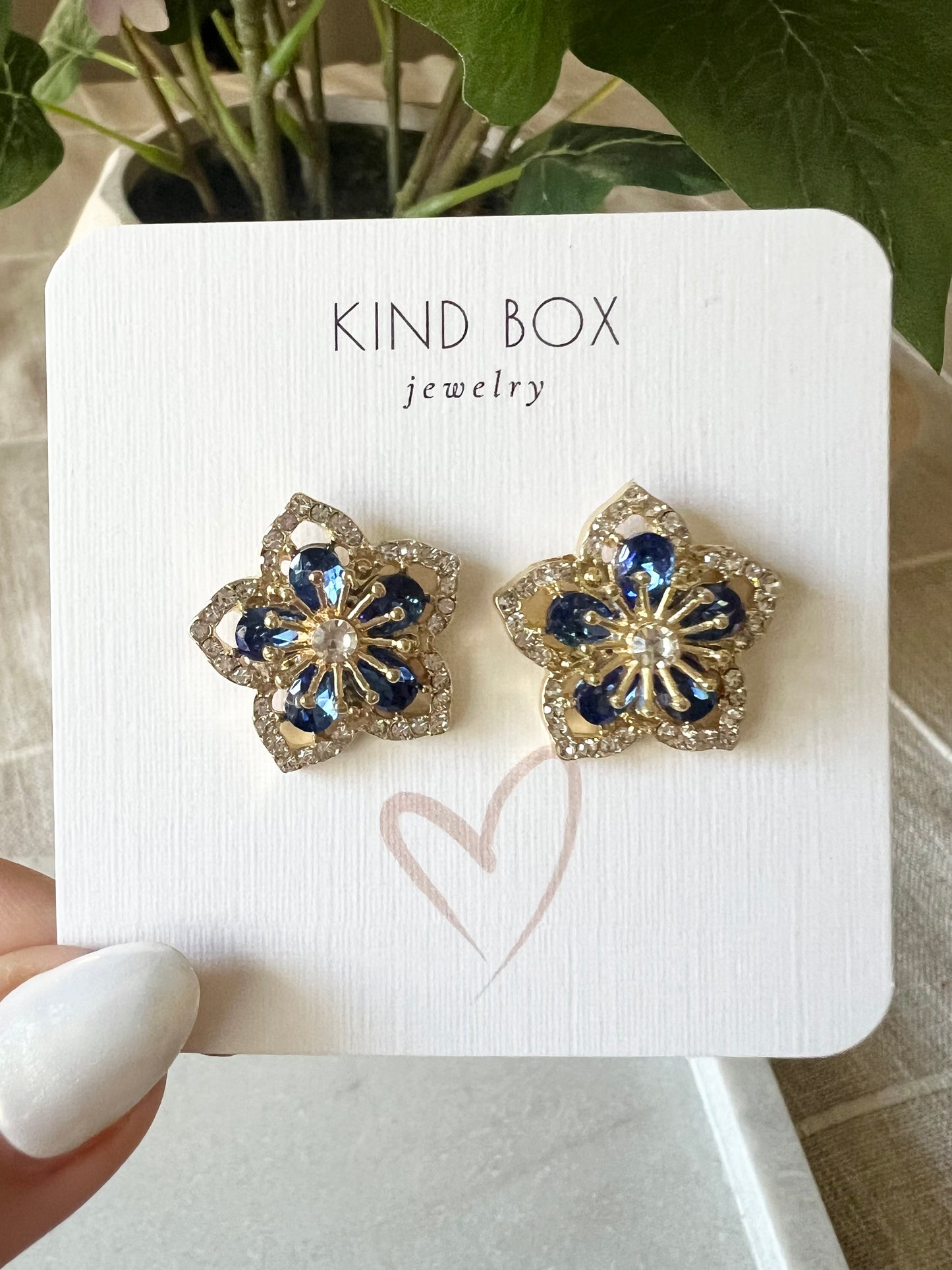 Earrings: Blue Flower