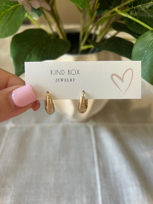 Earrings: Clean Girl Gold Hoops