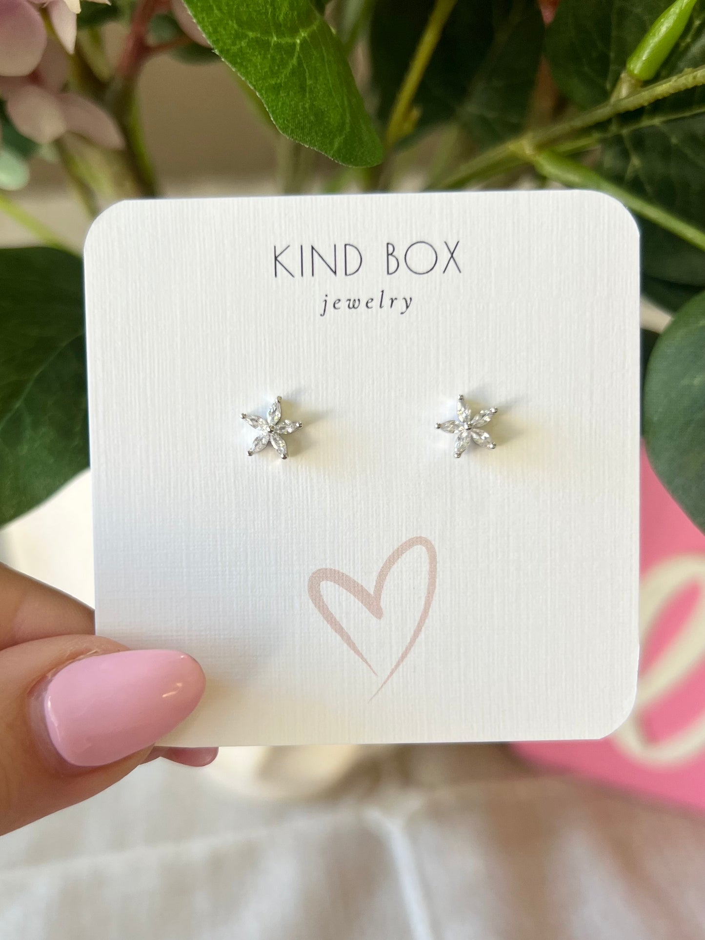 Earrings: Silver Stella Flower