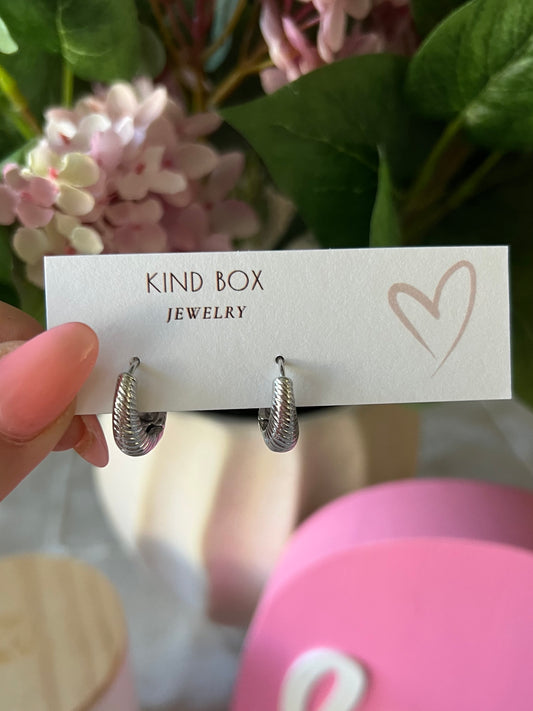 Earrings: Silver Plated Hoop Earrings