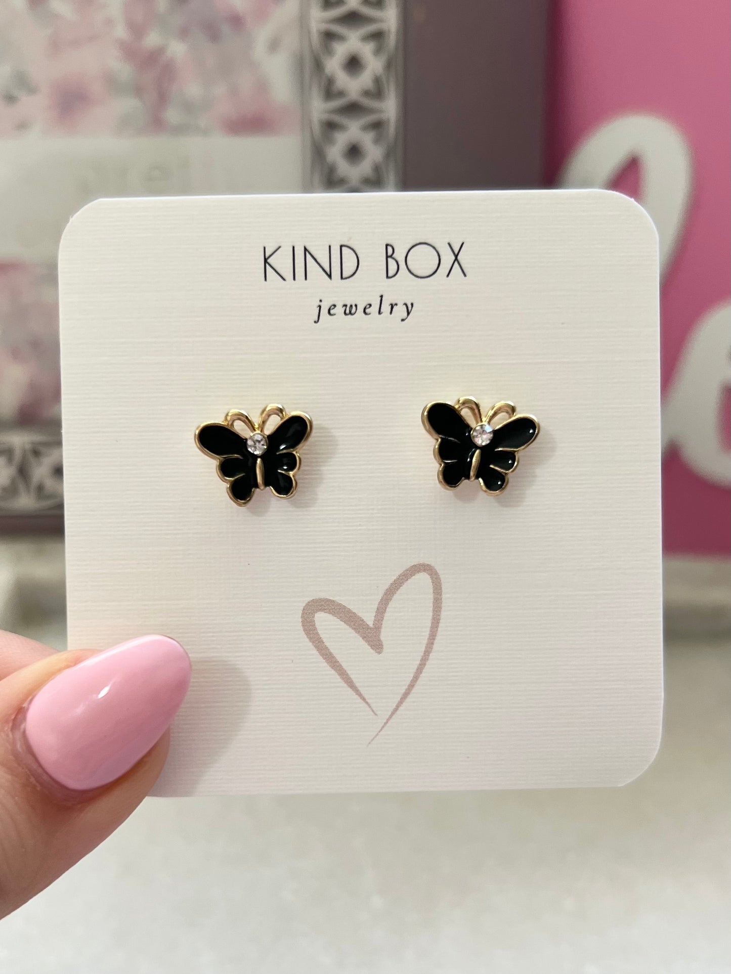 Earrings: Black Butterflies