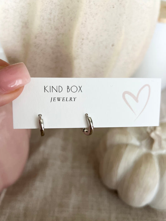 Earrings: everyday silver hoops