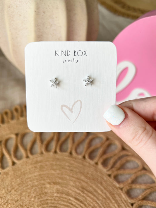 Earrings: Stella Flowers (silver)