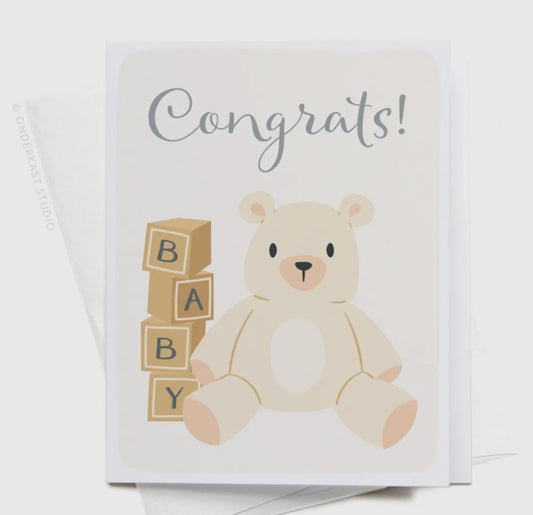 Card: Congrats! Teddy Baby