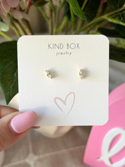 Earrings: 14K Plated Gold Cat Eyes