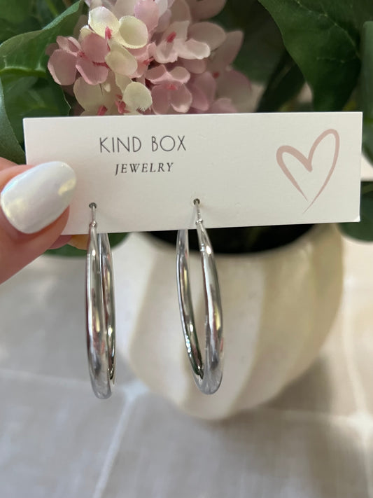 Earrings: Silver Hoops