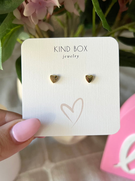 Earrings: 14K Plated Gold Hearts